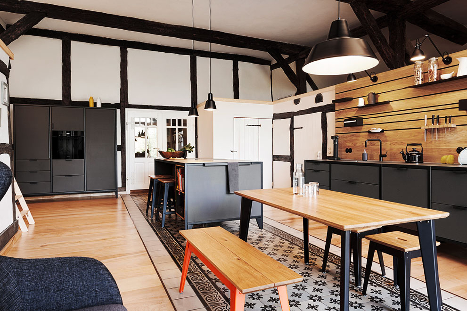 Industrial design in a listed farmhouse